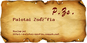 Palotai Zsófia névjegykártya