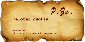 Palotai Zsófia névjegykártya