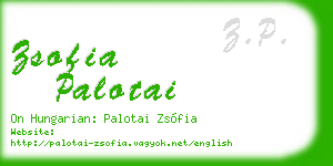 zsofia palotai business card