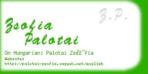 zsofia palotai business card